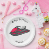 Assiettes En Carton Illustration Jet ski (Fête)