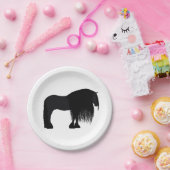 Assiettes En Carton Illustration moderne du cheval friésien (Fête)