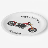 Assiettes En Carton Illustration motocyclette de style hélicoïdal (Angle)