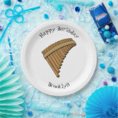 Assiettes En Carton Illustration Pan flûte / panpipes (Fête)