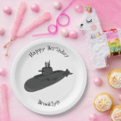 Assiettes En Carton Illustration sous-marine (Fête)