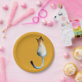 Assiettes En Carton Illustration Tabby noir et brun (Fête)
