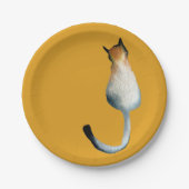 Assiettes En Carton Illustration Tabby noir et brun (Devant)