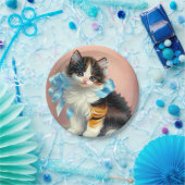 Assiettes En Carton Illustration vintage Calico Kitten (Fête)