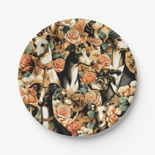 Assiettes En Carton Illustration vintage de Greyhound