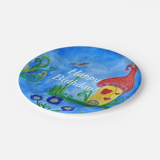 Assiettes En Carton Illustration Whimsical pour enfant Plaques de papi (Angle)