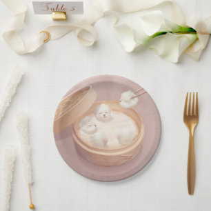 Assiettes En Carton Illustration Xiao Long Bao Cute