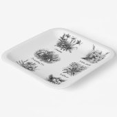 Assiettes En Carton Illustrations botaniques (Angulaire)