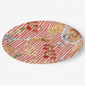 Assiettes En Carton Illustrations de nourriture italienne à l'aquarell (Angle)