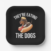 Assiettes En Carton Ils mangent les chiens Donald Trump Débat 2024 (Recto)