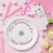 Assiettes En Carton I'm Dreaming of a White Christmas - Snow flake  (Fête)