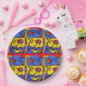 Assiettes En Carton Image avec art moderne poisson (Fête)