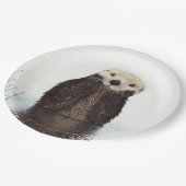 Assiettes En Carton Image de la faune de Cute Otter (Angle)