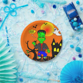 Assiettes En Carton Image du monstre de Frankenstein drôle (Fête)