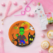 Assiettes En Carton Image du monstre de Frankenstein drôle (Fête)