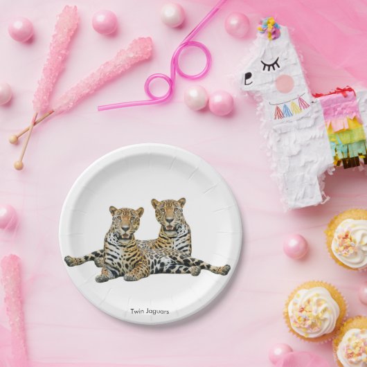 Assiettes En Carton Image Jaguar pour Plaque papier (Fête)