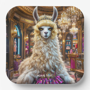 Assiettes En Carton Imaginaire Cute Drama Llama Queen