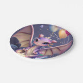 Assiettes En Carton Imaginaire Cute Kawaii bébé dragon (Angle)