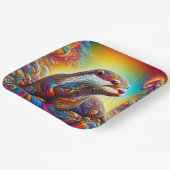 Assiettes En Carton Imaginaire Cute Otter Couleurs Danse (Angulaire)