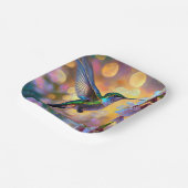 Assiettes En Carton Imaginaire de cerisier en fleurs Hummingbird (Angulaire)