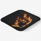 Assiettes En Carton Imaginaire Flammes de fille mignonne (Angulaire)