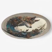 Assiettes En Carton Imaginaire Fleurs Vivides mignonnes Assistant Wolf (Angle)