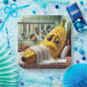 Assiettes En Carton Imaginaire Mal Mauvais Sentiment Banane (Fête)