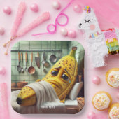 Assiettes En Carton Imaginaire Mal Mauvais Sentiment Banane (Fête)