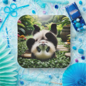 Assiettes En Carton Imaginaire mignon Joueur Panda Baby (Fête)