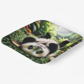 Assiettes En Carton Imaginaire mignon Joueur Panda Baby (Angulaire)