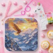 Assiettes En Carton Imaginaire Mignonne Eagle Mountains lever du solei (Fête)