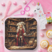 Assiettes En Carton Imaginaire mignonne fille Pirate Casquette (Fête)