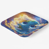Assiettes En Carton Imaginaire Mignonne Happy Earth Space (Angulaire)