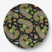 Assiettes En Carton Imaginaire psychédélique de Chameleon (Devant)