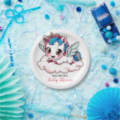 Assiettes En Carton Imaginaire Rainbow Unicorn Baby shower (Fête)