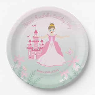 Assiettes En Carton Imaginaire rose princesse fête d'anniversaire