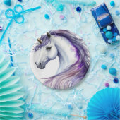 Assiettes En Carton Imaginaire violet Unicorn fête d'anniversaire (Fête)