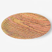 Assiettes En Carton imitation bois rustique (Angle)