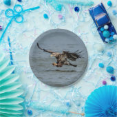 Assiettes En Carton Immature Bald Eagle plongée pour un poisson (Fête)