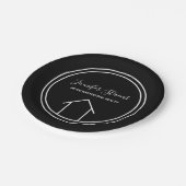 Assiettes En Carton Immobilier Moderne Open House Custom Black (Angle)