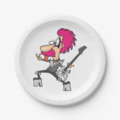 Assiettes En Carton Impersonateur Rock Star Plaques en papier Rocker (Devant)