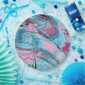 Assiettes En Carton Impression Abstraite des eaux de printemps (Fête)