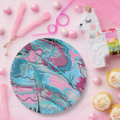 Assiettes En Carton Impression Abstraite des eaux de printemps (Fête)