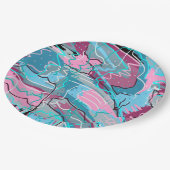 Assiettes En Carton Impression Abstraite des eaux de printemps (Angle)