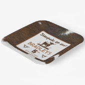 Assiettes En Carton Impression Animale Stampede De Bétail Marron Anniv (Angulaire)