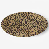 Assiettes En Carton Impression Cheetah (Angle)