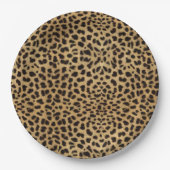 Assiettes En Carton Impression Cheetah (Devant)