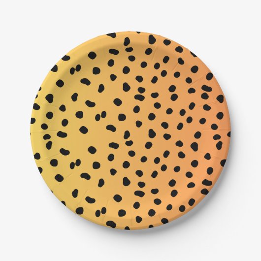 Assiettes En Carton Impression Cheetah moderne (Devant)