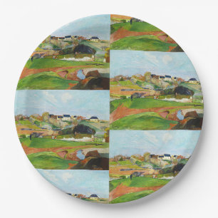 Assiettes En Carton Impression d'art vintage de Gauguin, Paysage au Po