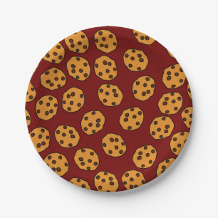 Assiettes En Carton impression de biscuit sur plaques de papier brun
